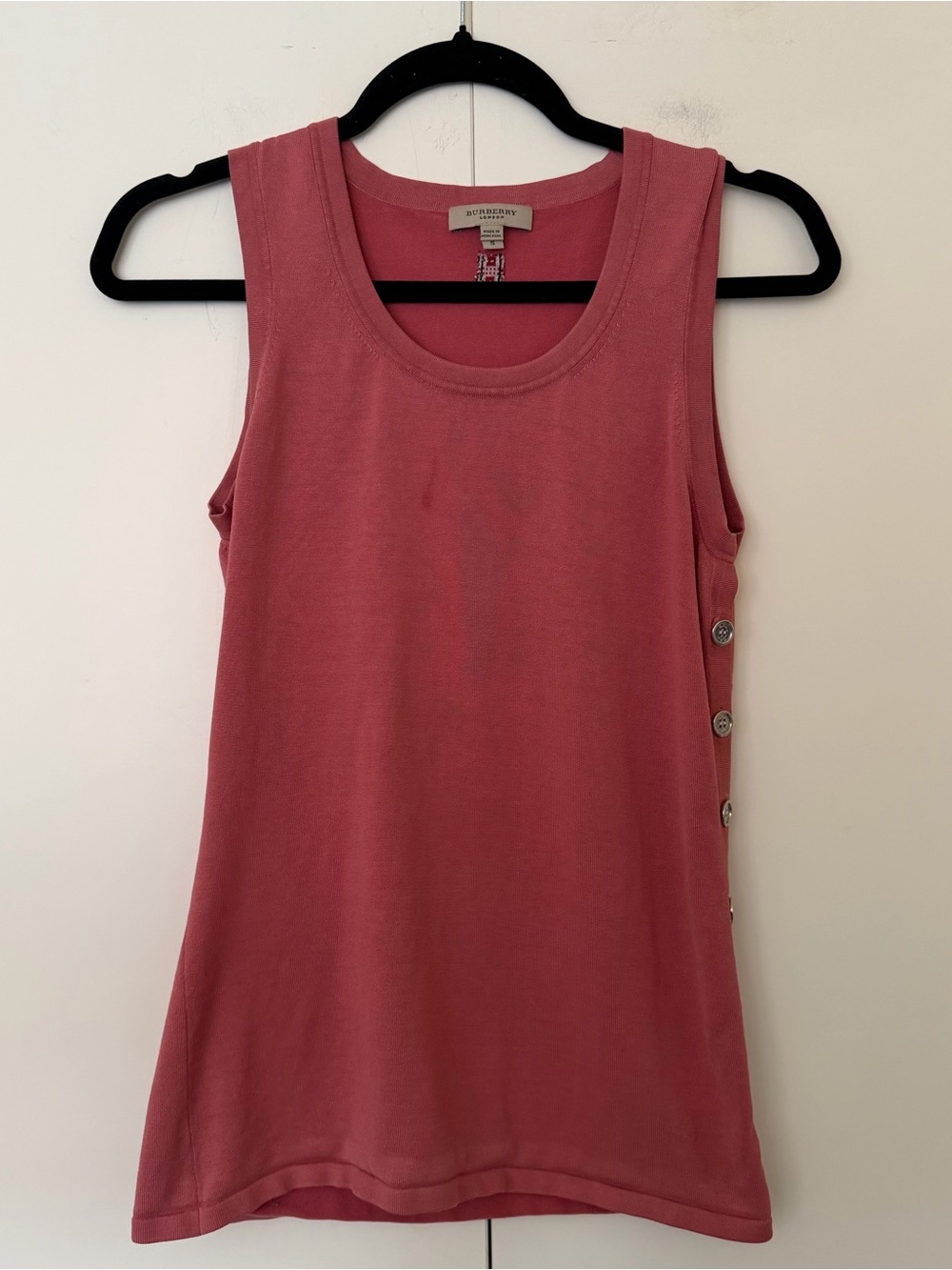 Burberry London Button Sides Tank Top Women's